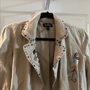 Bebe Cream Embroidered Women's Blazer